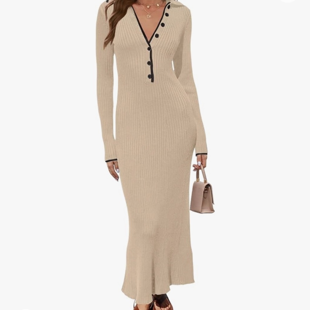 Amazon Button Down Sweater Dress - M